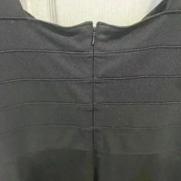 Tadashi Shoji Silk Womens Dress 14 Black Evening Knee Length - Picture 5 of 9